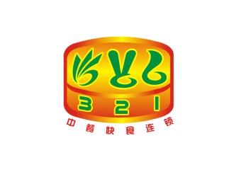 李泉輝的321 中餐快食連鎖logo設(shè)計