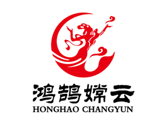 新疆鴻鵠嫦云廣告文化傳媒有限公司標志logo設(shè)計