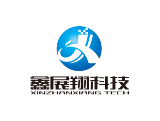 孫金澤的公司名：北京鑫展翔科技有限公司logo設(shè)計