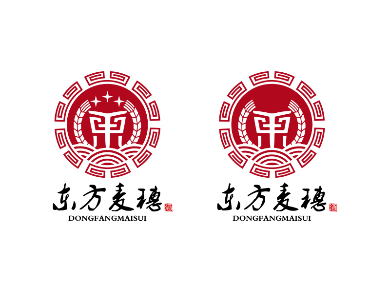 秦光華的白酒品牌，東方麥穗logo設(shè)計(jì)
