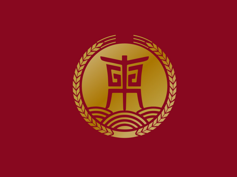 白酒品牌，東方麥穗logo設(shè)計