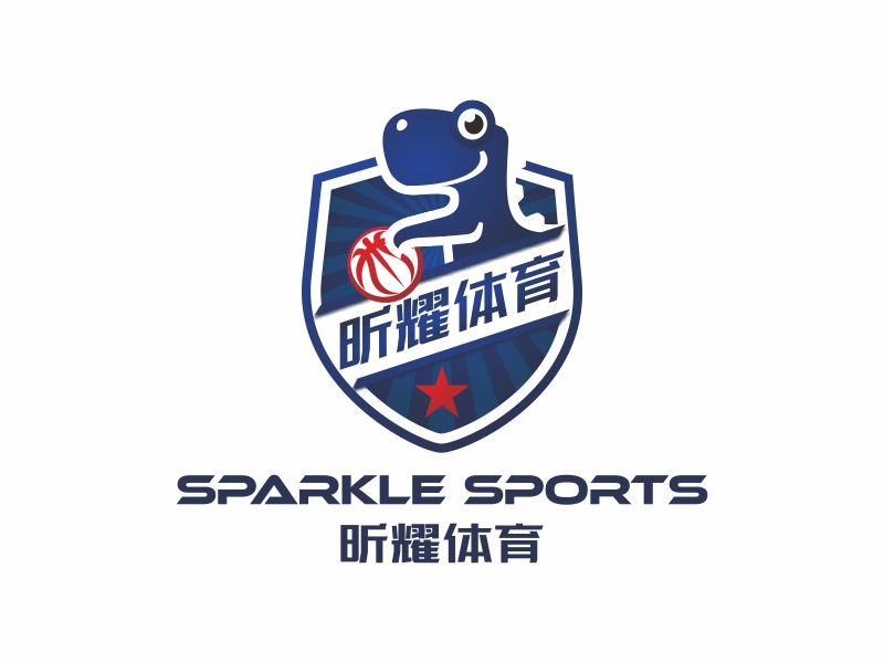 陳國(guó)偉的昕耀體育，副標(biāo)題：SPARKLE SPORTSlogo設(shè)計(jì)