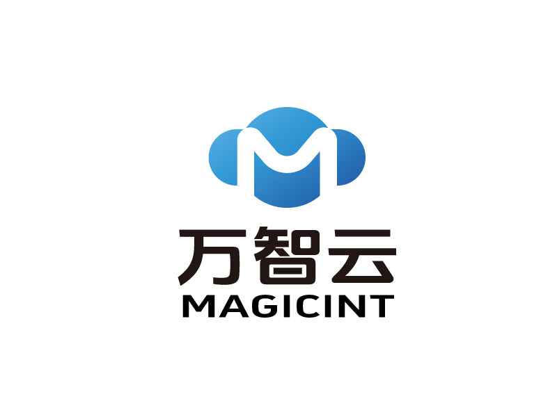 張俊的中文：萬(wàn)智云 英文：magicintlogo設(shè)計(jì)
