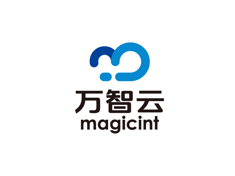 張俊的中文：萬(wàn)智云 英文：magicintlogo設(shè)計(jì)
