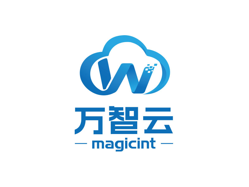 朱紅娟的中文：萬(wàn)智云 英文：magicintlogo設(shè)計(jì)